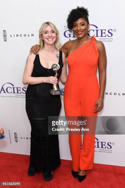 Jessica McIntosh and Zerlina Maxwell attend at the 43rd Annual Gracie Awards at the Beverly Wilshire Four SeasonsHotel on May 22, 2018 in Beverly...
