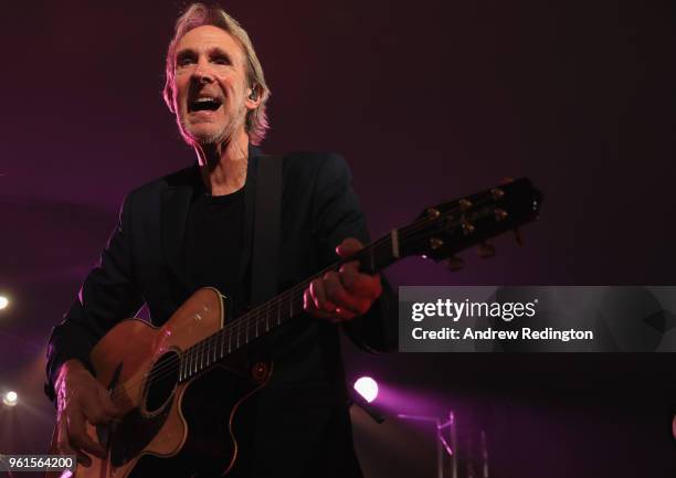 Mike Rutherford perfoorms during An Evening With Mike Rutherford, The Mechanics and Friends at the BMW PGA Championship at Wentworth on May 22, 2018...