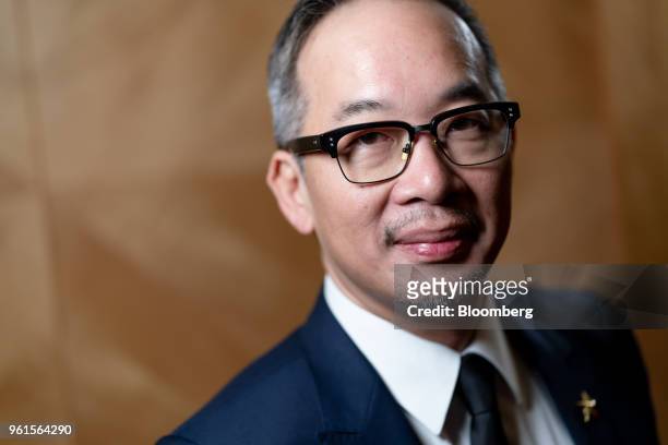 Royce Hong, chief executive officer of Xing Mobility Inc., poses for a photograph following a Bloomberg Television interview in Hong Kong, China, on...