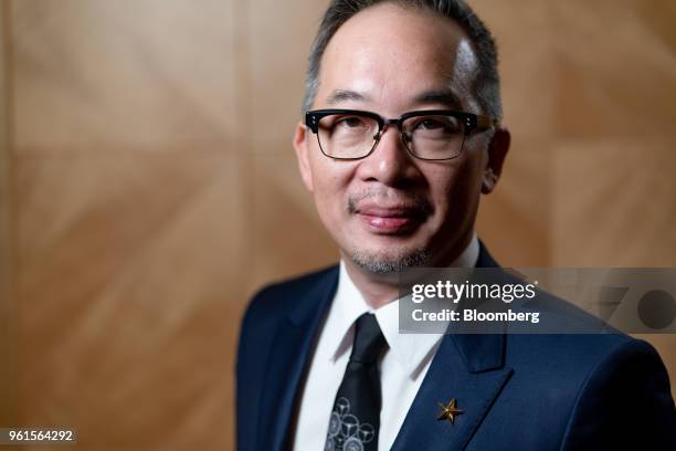 Royce Hong, chief executive officer of Xing Mobility Inc., poses for a photograph following a Bloomberg Television interview in Hong Kong, China, on...