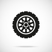 Tire icon. Car wheel. Vector icon