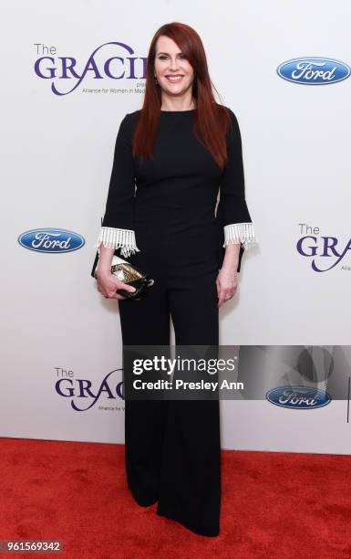 Megan Mullally arrives at the 43rd Annual Gracie Awards at the Beverly Wilshire Four SeasonsHotel on May 22, 2018 in Beverly Hills, California.