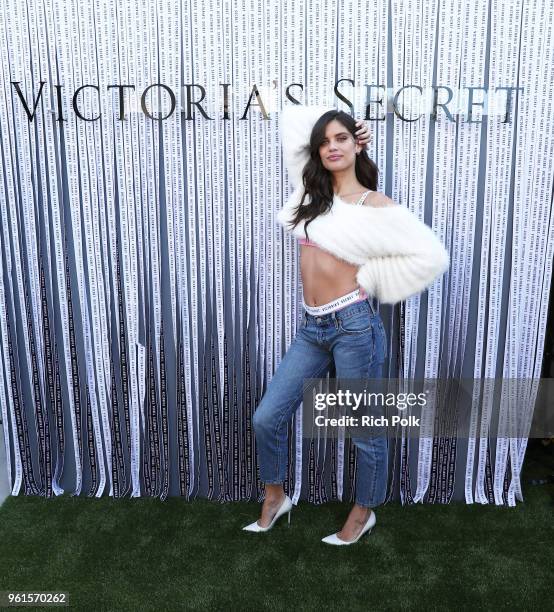 Sara Sampaio attends Victoria's Secret Hosts Logo-A-Gogo with Angel Sara Sampaio on May 22, 2018 in Los Angeles, California.