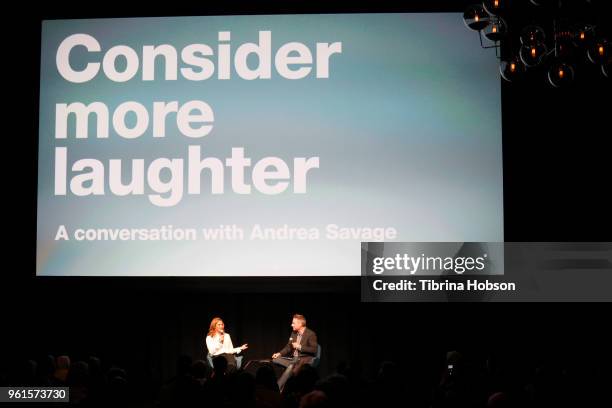 Andrea Savage and Michael Schneider attend truTV's offical FYC event for 'At Home With Amy Sedaris' and Andrea Savage's 'I'm Sorry' at NeueHouse...