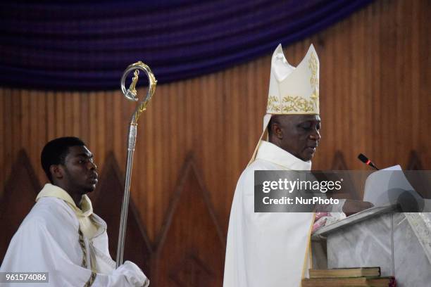 Catholic faithful attend a requiem Mass for the victims of Benue State herdsmen attack at St. Leo Catholic Church, Ikeja, Lagos, Nigeria on Tuesday,...