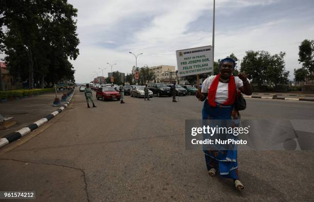 Catholic faithful stage a peaceful protest to condemn the rampant killing in Benue State, North Central of Nigeria in Abuja, Nigeria's capital on May...