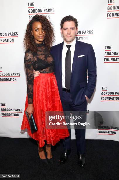 Atti Worku and Nicholas Lau attend Gordon Parks Foundation: 2018 Awards Dinner & Auction at Cipriani 42nd Street on May 22, 2018 in New York City.