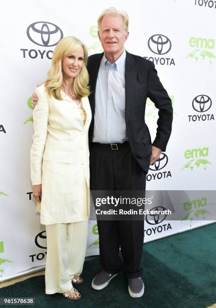 Ed Begley Jr. And Rachelle Carson attend the 28th Annual EMA Awards Ceremony at Montage Beverly Hills on May 22, 2018 in Beverly Hills, California.