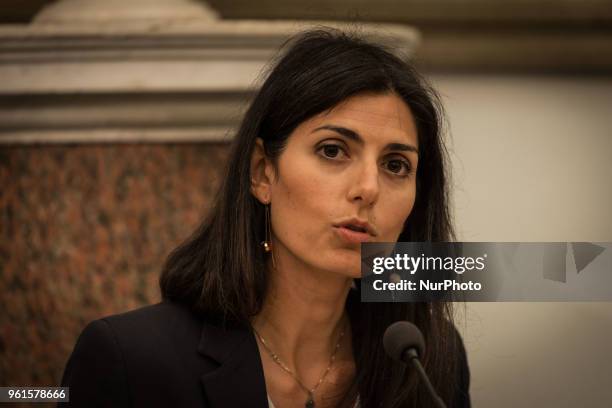 Press Conference Mayor of Rome Virginia Raggi and the Councillor for the Strategic Coordination of the Participants Alessandro Gennaro to inform the...