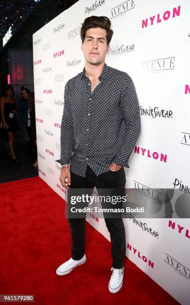 Andrew Duplessie attends NYLON's Annual Young Hollywood Party sponsored by Pinkie Swear at Avenue Los Angeles on May 22, 2018 in Hollywood,...