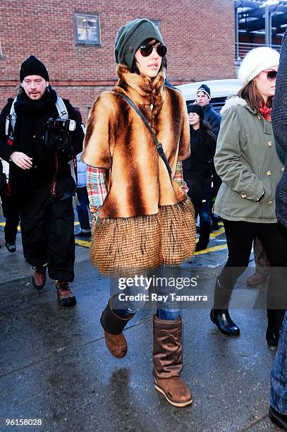 Actress Jessica Alba walks in Park City on January 24, 2010 in Park City, Utah.