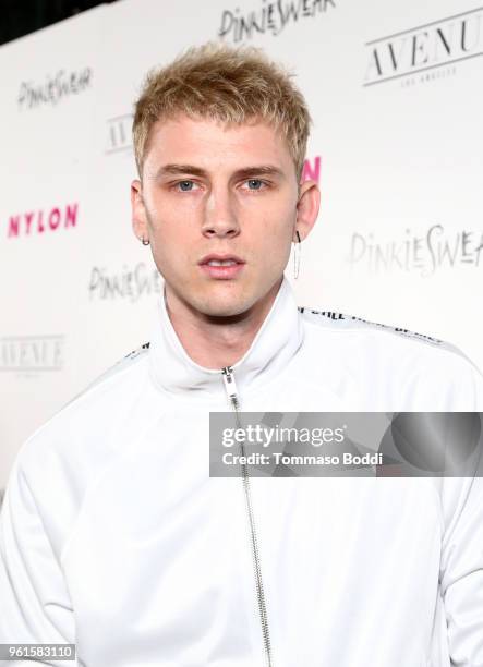 Machine Gun Kelly attends NYLON's Annual Young Hollywood Party sponsored by Pinkie Swear at Avenue Los Angeles on May 22, 2018 in Hollywood,...