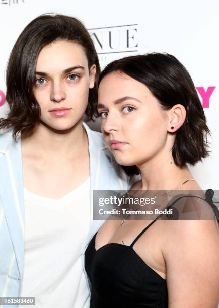 Ava Palazzolo and Alexis G. Zall attend NYLON's Annual Young Hollywood Party sponsored by Pinkie Swear at Avenue Los Angeles on May 22, 2018 in...