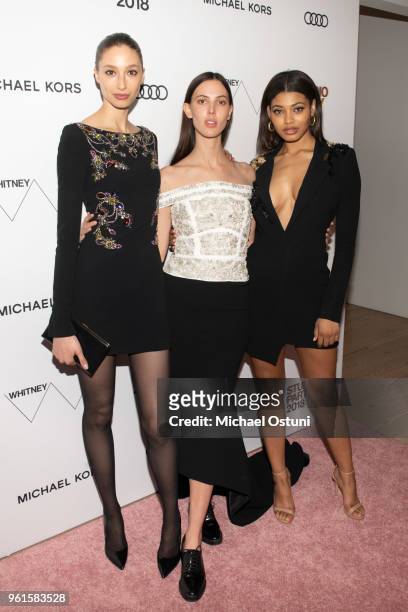 Alexandra Agoston, Ruby Aldridge and Danielle Herrington attend the Whitney Museum Celebrates The 2018 Annual Gala And Studio Party at The Whitney...