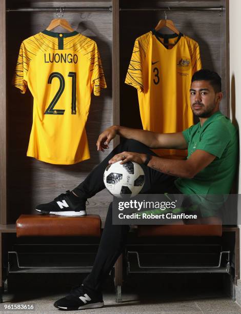 Massimo Luongo of Australia poses during the Australian Socceroos Media Opportunity at the Gloria Football Club on May 23, 2018 in Antalya, Turkey.