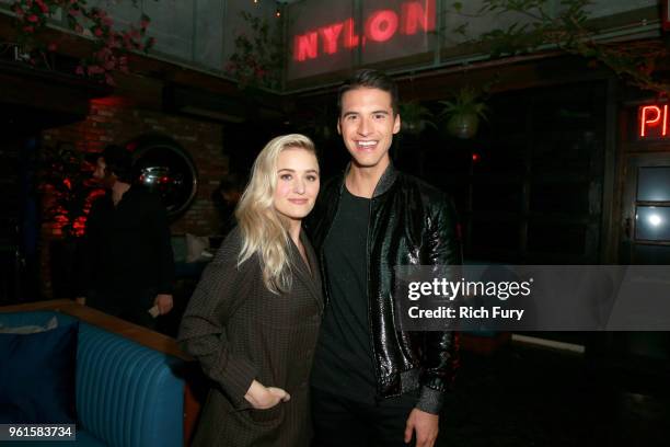 Michalka and Raymond Braun attend NYLON's Annual Young Hollywood Party sponsored by Pinkie Swear at Avenue Los Angeles on May 22, 2018 in Hollywood,...