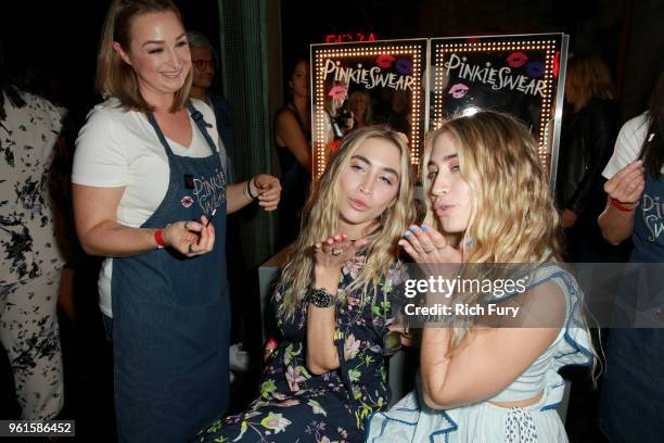 Lexi Kaplan and Allie Kaplan attend NYLON's Annual Young Hollywood Party sponsored by Pinkie Swear at Avenue Los Angeles on May 22, 2018 in...