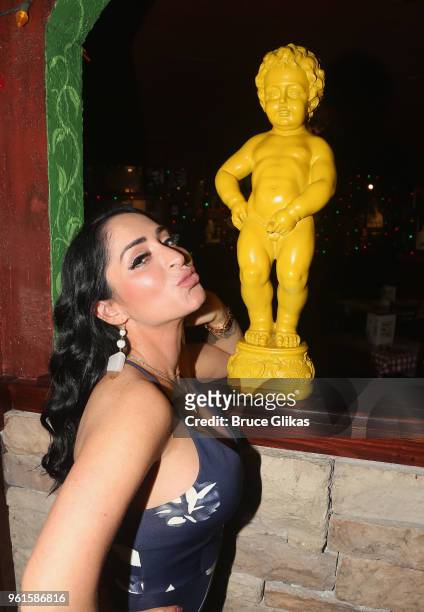 Angelina Pivarnick promotes "Jersey Shore: Family Vacation" as she visits Buca di Beppo Times Square on May 22, 2018 in New York City.
