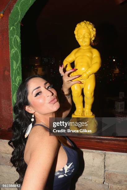 Angelina Pivarnick promotes "Jersey Shore: Family Vacation" as she visits Buca di Beppo Times Square on May 22, 2018 in New York City.