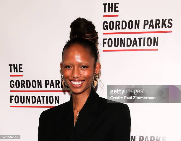 Model Adesuwa Aighewi attends the 2018 Gordon Parks Foundation Gala at Cipriani 42nd Street on May 22, 2018 in New York City.