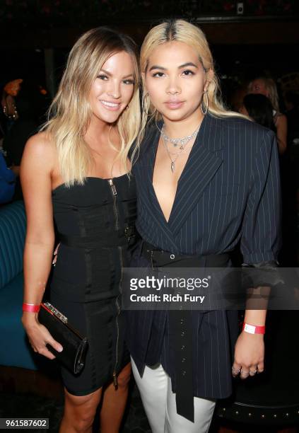 Becca Tilley and Hayley Kiyoko attend NYLON's Annual Young Hollywood Party sponsored by Pinkie Swear at Avenue Los Angeles on May 22, 2018 in...