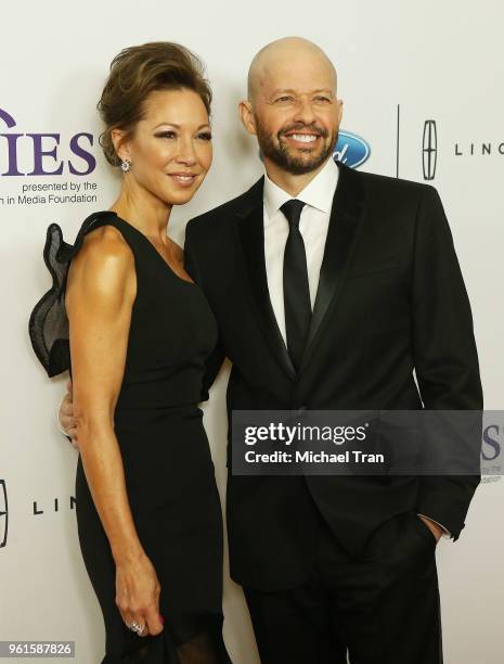 Jon Cryer and Lisa Joyner arrive to the 43rd Annual Gracie Awards held at the Beverly Wilshire Four Seasons Hotel on May 22, 2018 in Beverly Hills,...