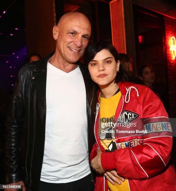 Marc Luzzatto and Soko attend NYLON's Annual Young Hollywood Party sponsored by Pinkie Swear at Avenue Los Angeles on May 22, 2018 in Hollywood,...