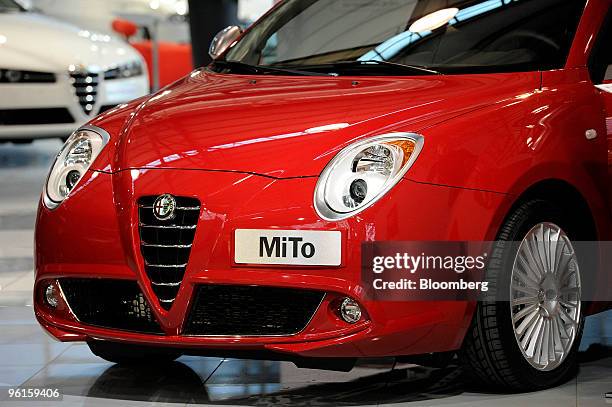 An Alfa Romeo Mito automobile is seen inside the Mirafiori Motor Village in Turin, Italy on Friday, Jan. 22, 2010. Fiat SpA, the Italian carmaker...