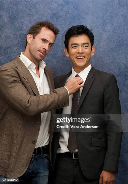 Joseph Fiennes and John Cho at the "FlashForward" press conference at the Four Seasons Hotel on October 7, 2009 in Beverly Hills, California.