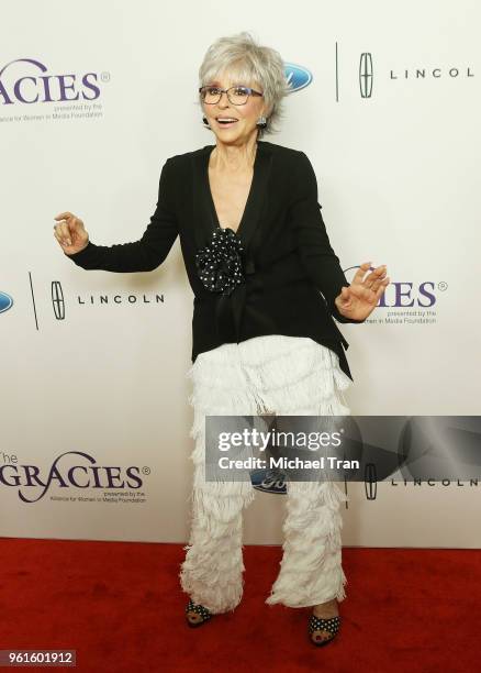 Rita Moreno arrives to the 43rd Annual Gracie Awards held at the Beverly Wilshire Four Seasons Hotel on May 22, 2018 in Beverly Hills, California.