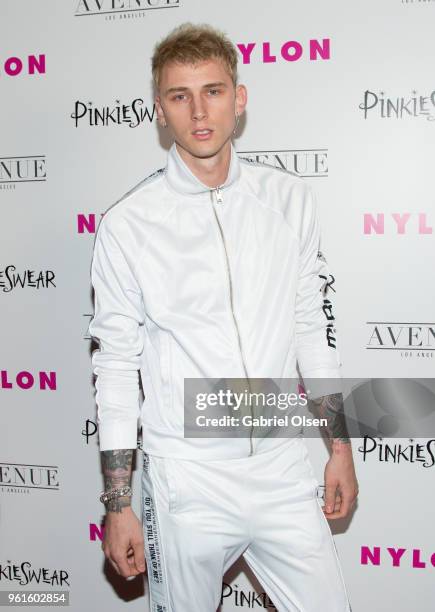 Machine Gun Kelly arrives for NYLON Hosts Annual Young Hollywood Party at Avenue on May 22, 2018 in Los Angeles, California.