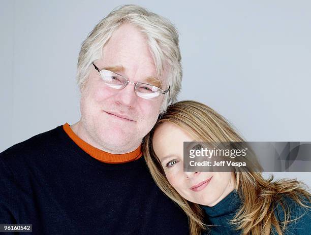 Actor/director Philip Seymour Hoffman and actress Amy Ryan pose for a portrait during the 2010 Sundance Film Festival held at the WireImage Portrait...