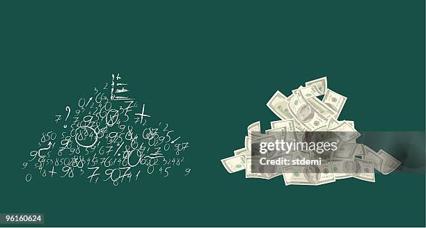 mats and money - american one hundred dollar bill stock illustrations