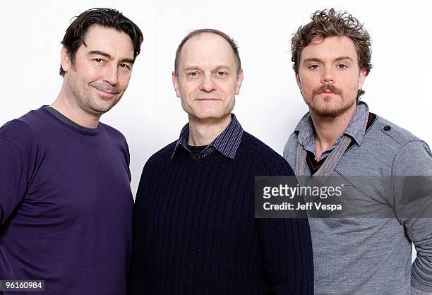 Actors Nathaniel Parker, David Hyde Pierce and Clayne Crawford pose for a portrait during the 2010 Sundance Film Festival held at the WireImage...