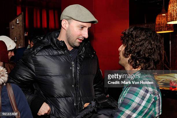 Actor Tony Hale and director Spencer Susser attend the Variety Studio at Sundance Day 2 on January 23, 2010 in Park City, Utah.