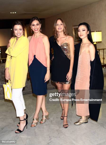 Adriana Torrebejano, Norma Ruiz, Lucia Guerrero and Huichi Chiu attend 'El Jardin Del Miguel Angel And Instyle Beauty Night' party at Miguel Angel...