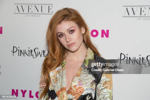 Katherine McNamara arrives for NYLON Hosts Annual Young Hollywood Party at Avenue on May 22, 2018 in Los Angeles, California.