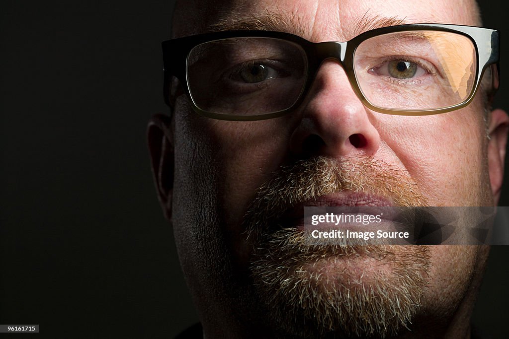 Portrait of a man wearing glasses