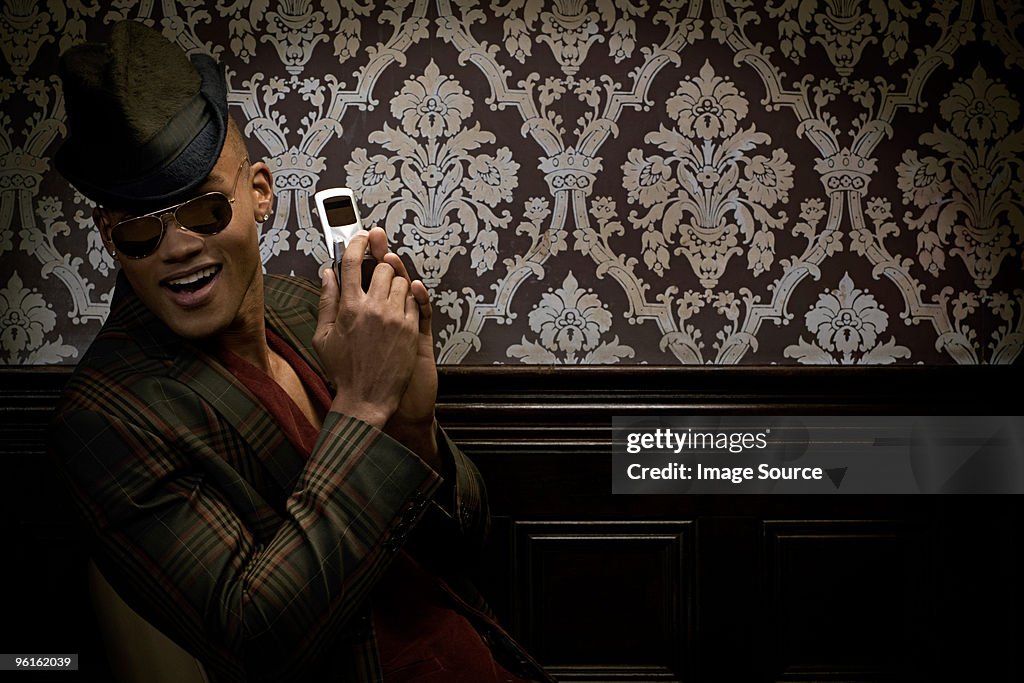 Stylish man with a cellphone