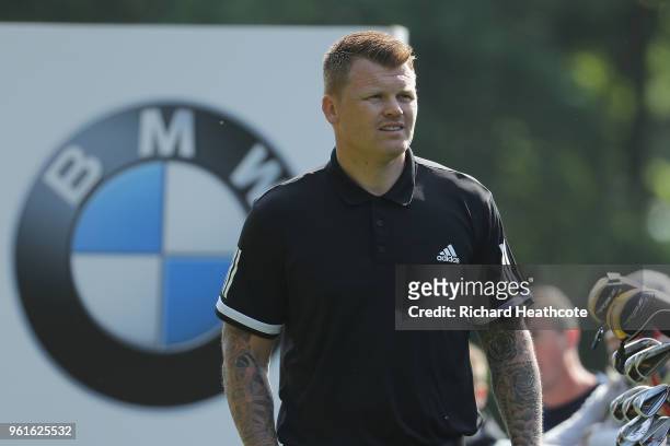 John Arne Riise looks on during the Pro Am for the BMW PGA Championship at Wentworth on May 23, 2018 in Virginia Water, England.