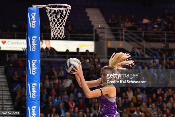 Olivia Coughlan of the Northern Stars catches the ball during the round three ANZ Premiership match between the Mainland Tactix and the Northern...