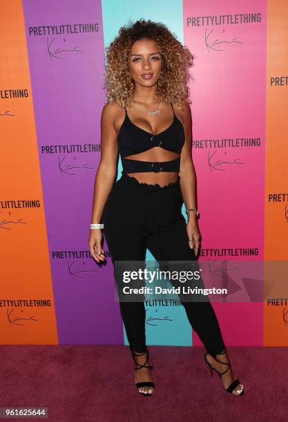 Jena Frumes attends the PrettyLittleThing x Karl Kani event at Nightingale Plaza on May 22, 2018 in Los Angeles, California.