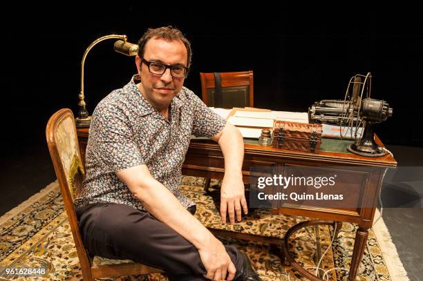 Spanish stage director Sergi Belbel poses for a photo shoot on stage at La Abadia Theatre on May 17, 2018 in Madrid, Spain.