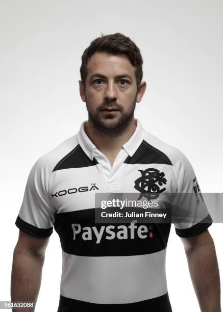 Greig Laidlaw of the Barbarians poses for a portrait during the Barbarians Squad Photocall at Hilton Park Lane on May 22, 2018 in London, England....