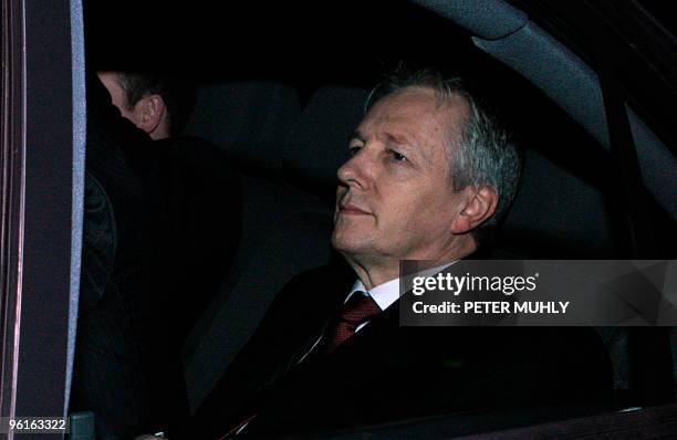 Northern Ireland's DUP leader Peter Robinson arrives at Hillsbourgh Castle in Hillsbourgh, Northern Ireland, for talks with British Prime Minister...