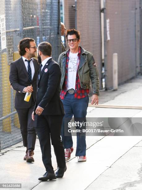 Johnny Knoxville is seen arriving at the 'Jimmy Kimmel Live' on May 22, 2018 in Los Angeles, California.