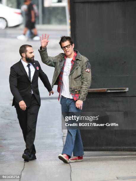 Johnny Knoxville is seen arriving at the 'Jimmy Kimmel Live' on May 22, 2018 in Los Angeles, California.