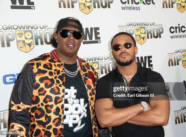 Master P and his son Romeo Miller attend the Premiere Of WEtv's Growing Up Hip Hop Season 4 on May 22, 2018 in West Hollywood, California.