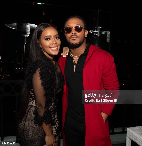 Angela Simmons and Romeo Miller attend the Premiere of WEtv's Growing Up Hip Hop Season 4 on May 22, 2018 in West Hollywood, California.