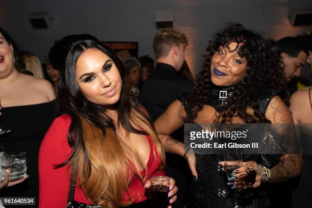 Kristinia Debarge and Briana Latrise attend the afterparty for the Premiere Of WEtv's Growing Up Hip Hop Season 4 on May 22, 2018 in West Hollywood,...